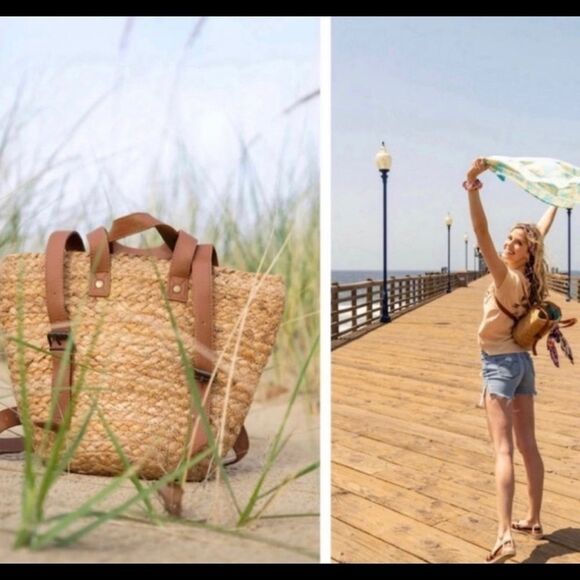 NWT BEACHLY Palms Shorebreak Picnic Cooler Market Tropical Beach Bag - Picture 5 of 12